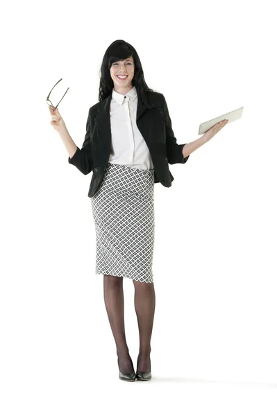 Mujer de negocios utilizando tableta — Foto de Stock