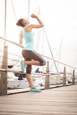 Genç atlet kadın dinlenme