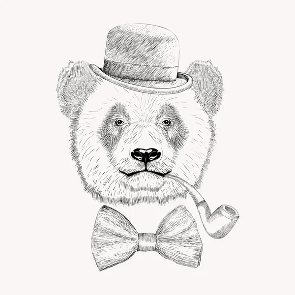 Σκίτσο του panda προσώπου — Διανυσματικό Αρχείο