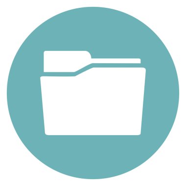 Mavi klasörün simgesini