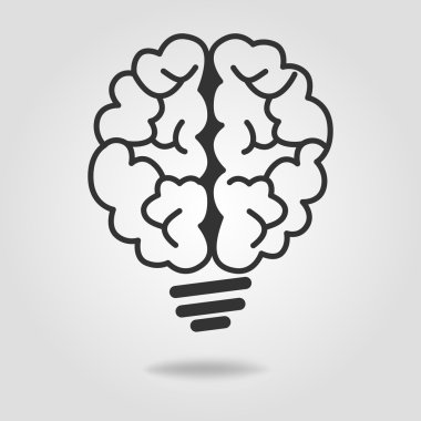 Beyin ampul ışık simgesi