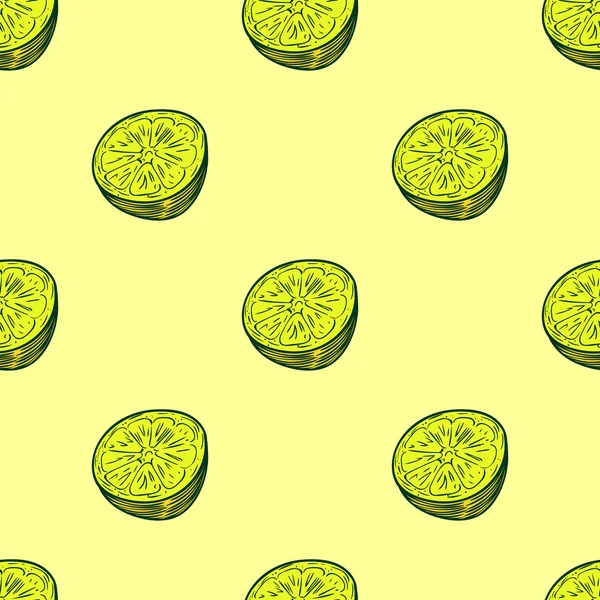 Lemon seamless pattern — Stock Vector