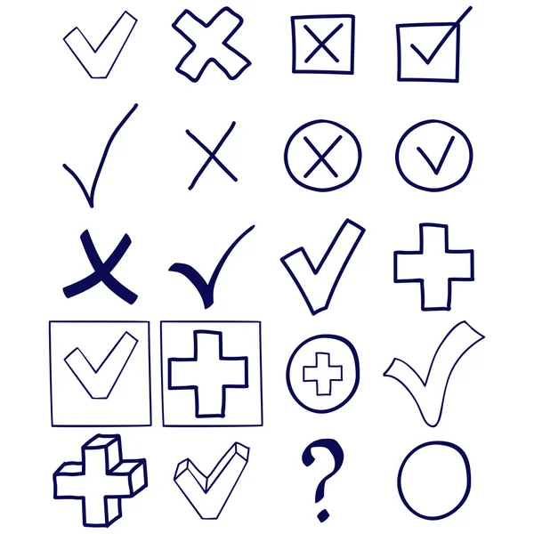 Check marks and boxes — Stock Vector