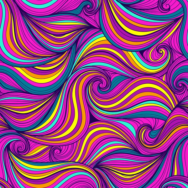 Ondas magenta abstratas — Vetor de Stock