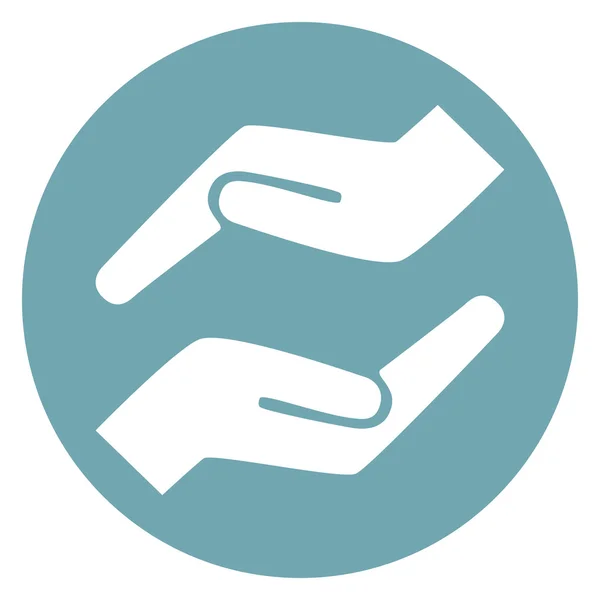 Proteção das mãos parceria — Vetor de Stock