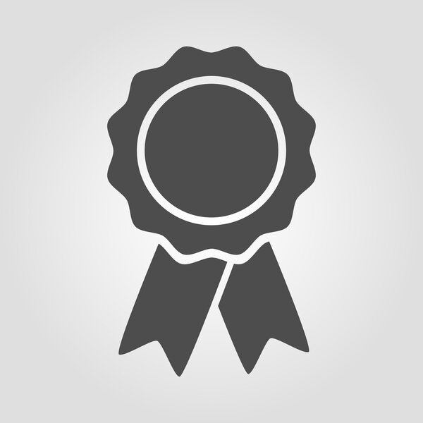 Medal icon in flat style