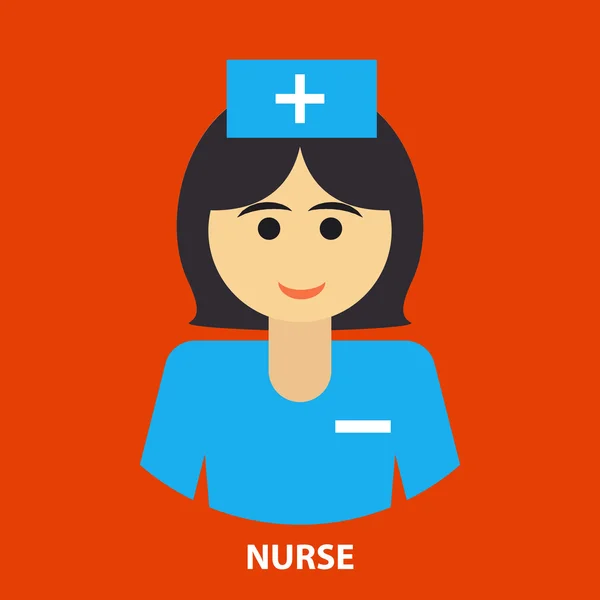 Εικονίδιο επαγγελματίας νοσοκόμα — Διανυσματικό Αρχείο