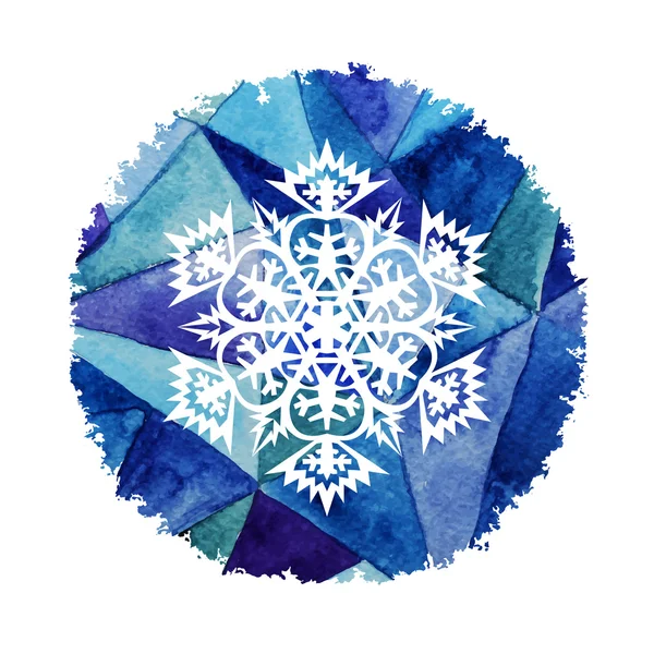 Snowflake blue background — Stock Vector