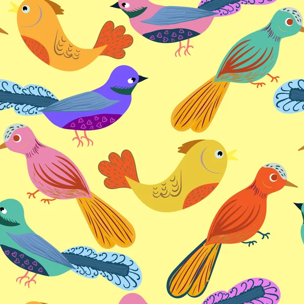 Birds seamless pattern — Stock Vector