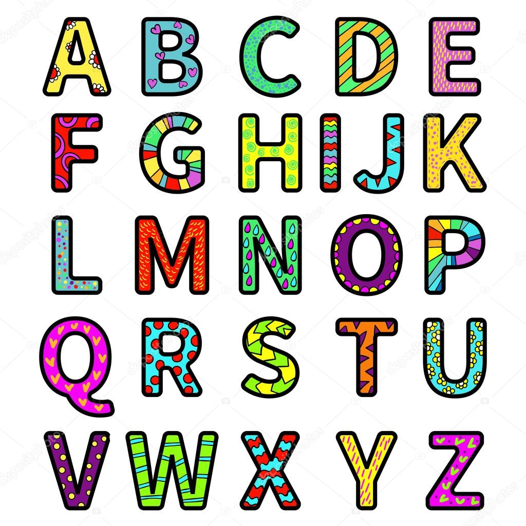 Alphabet in different color. Stock Vector Image by ©i_panki #64060581