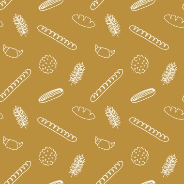 Ekmek, rulo, çerezler ve tahıllar ile Seamless Modeli.