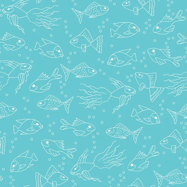 Рисунок рыб безупречен. Векторная иллюстрация . — стоковый вектор