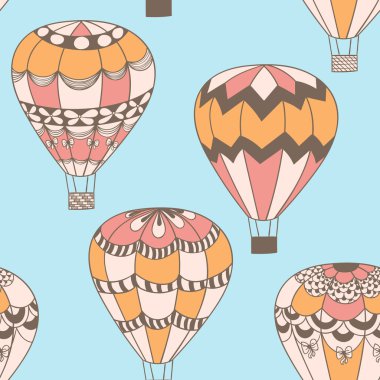 Hava balonları doodle tarzı desen