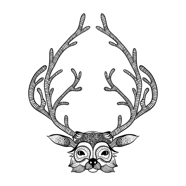 Zentangle stylized deer — Stock Vector