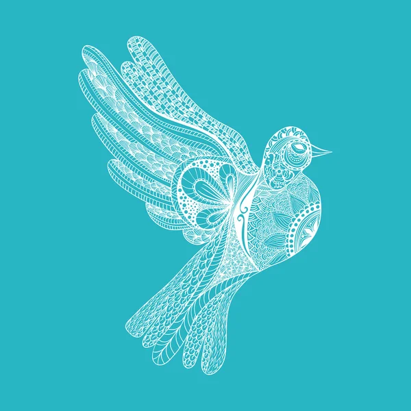 Zentangle Pigeon for Peace Day Royalty Free Stock Illustrations
