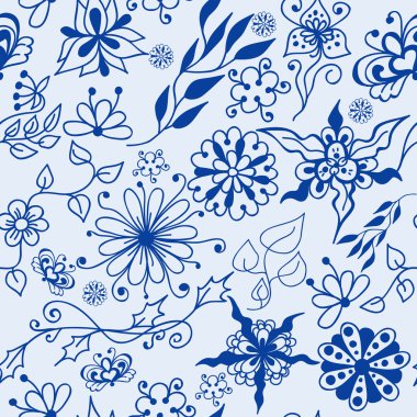 Doodle çiçek deseni.