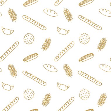 Ekmek ile yenilebilir seamless modeli tanımlama bilgilerini tahıl alır. Vektör