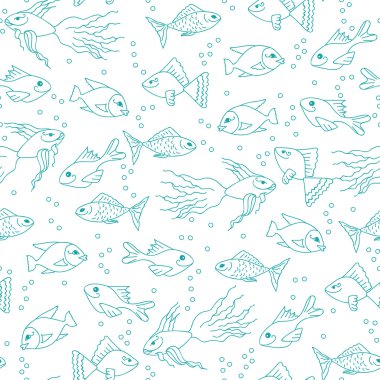 Su Dikişsiz desen balık.