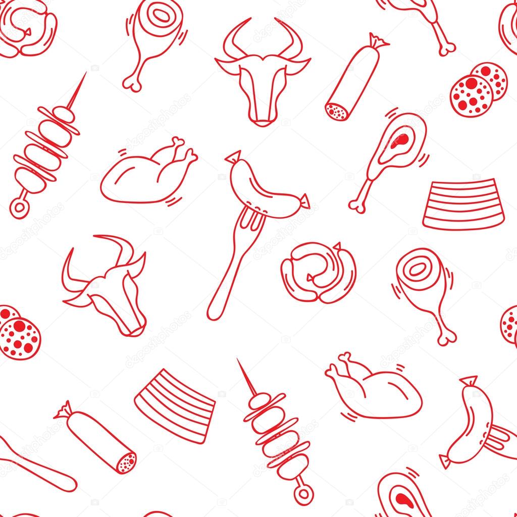 Meat seamless pattern Stock Vector by ©i_panki 69919269