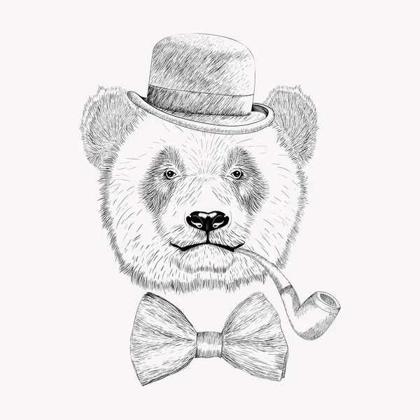 Boceto cara de panda — Archivo Imágenes Vectoriales