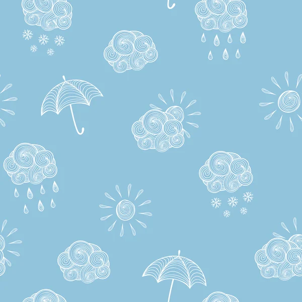 Weather seamless pattern — Stock Vector