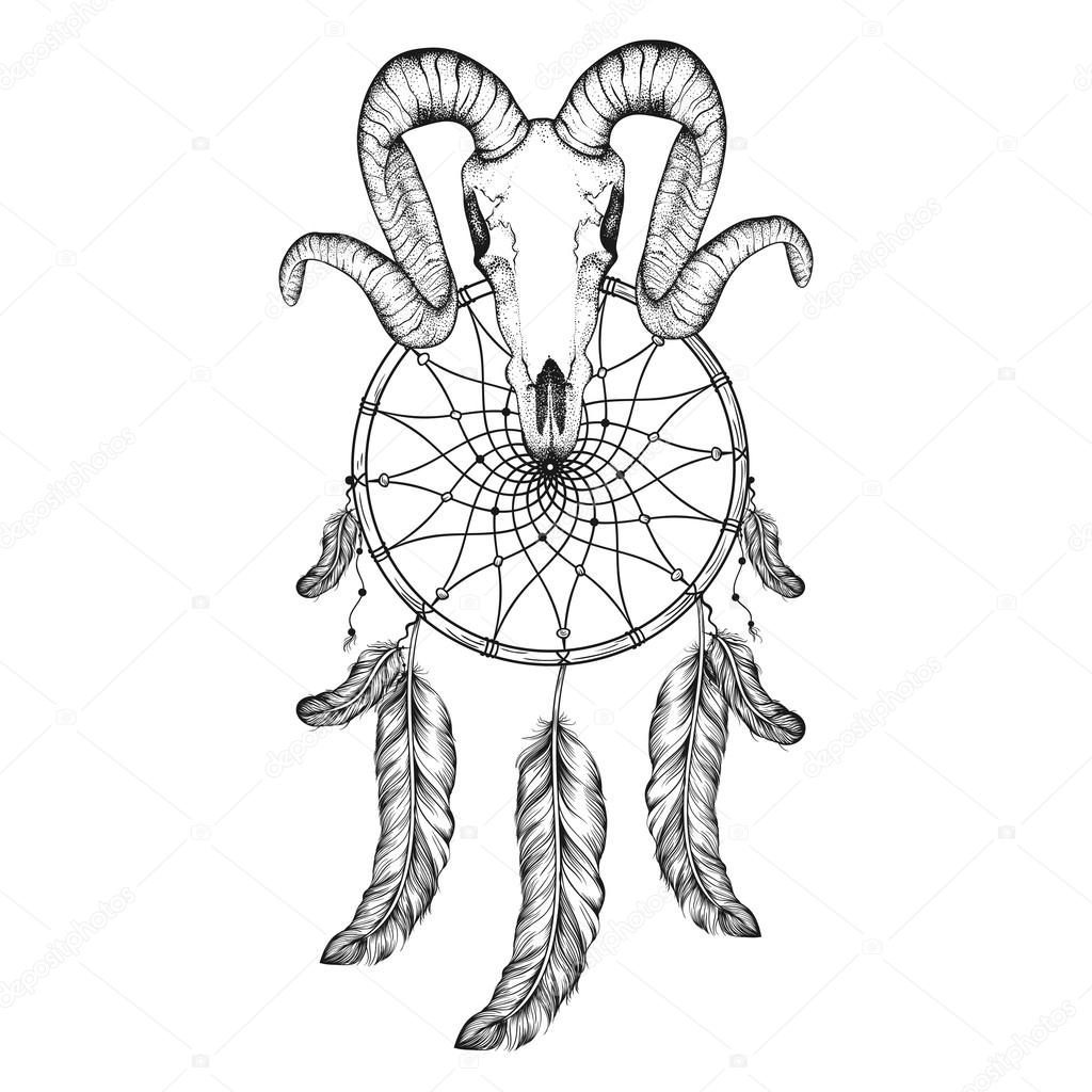 hand drawn goat skull doodle vector illustration dotwork fullfa hand drawn goat skull doodle vector illustration dotwork fullfa