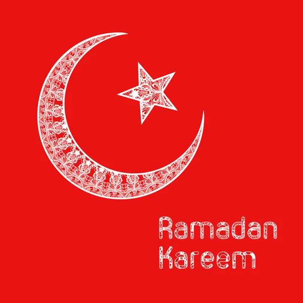 Zentangle stylized Ramadan Kareem greetings background. Ramadan — Stock Vector