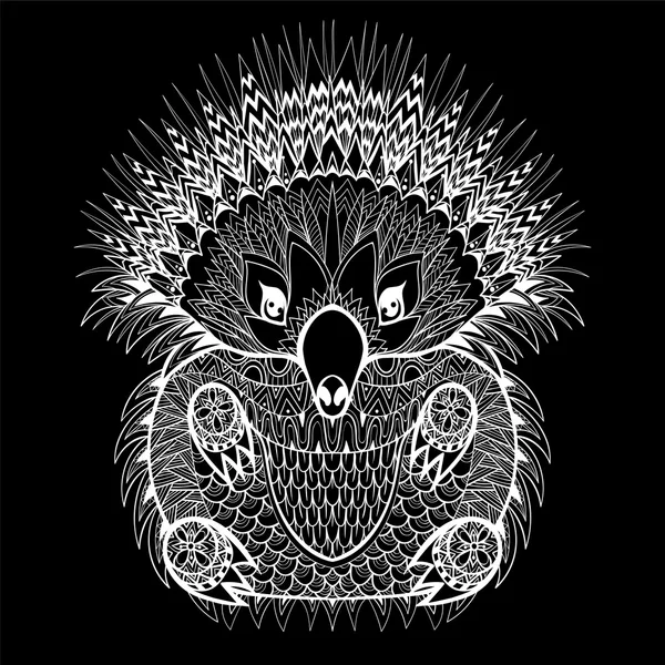 Echidna dibujado a mano, ilustración animal australiana para antistres — Vector de stock