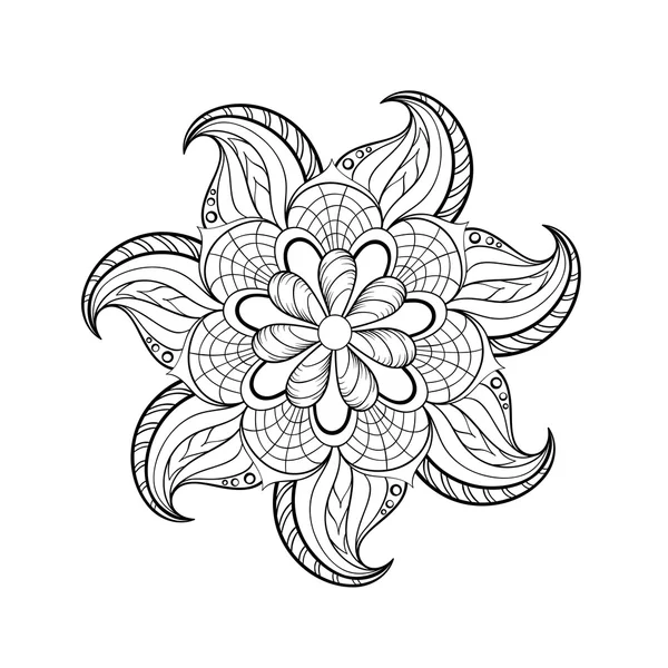 Zentangle 风格部落阿拉伯语，印度曼荼罗。手绘 vin — 图库矢量图片