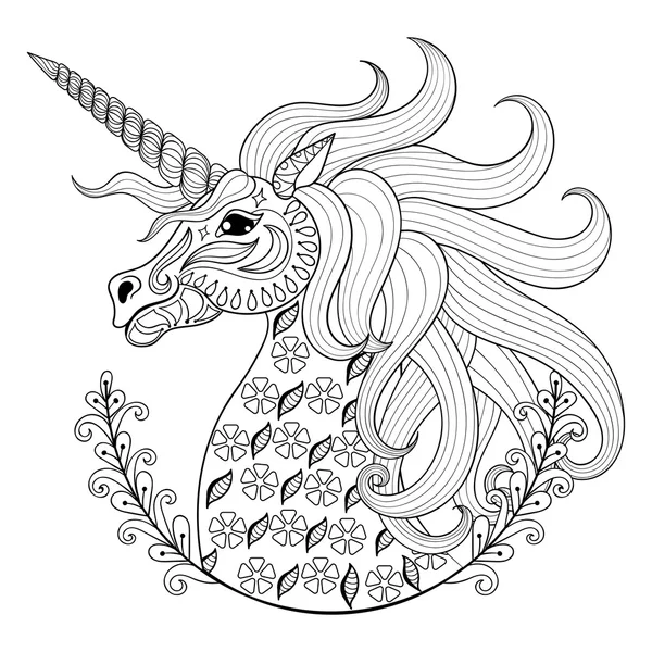 unicorn coloring page stock vectors royalty free unicorn