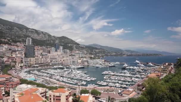 Монако Монте Карло Міфічний Пейзаж Якщо Монте Карло Влітку Похмурий — стокове відео