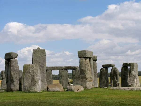 Уилтшир Великобритания Стоунхендж Является Одной Самых Известных Достопримечательностей Великобритании Доисторический — стоковое фото