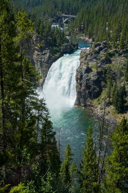 Yellowstone 'un jeotermal alanları birkaç gayzer havzasını içerir. Batı başparmağı Yellowstone Gölü kıyısında.