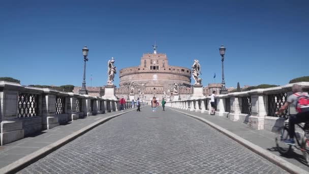 Rome Italie Castel Sant Angelo Pendant Pâques Avril 2021 Pont — Video