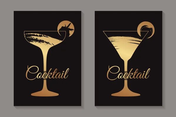 Modèles Abstraits Cartes Luxe Pour Invitation Dégustation Alcool Menu Bar — Image vectorielle