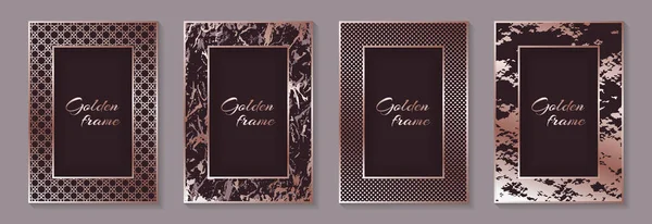 Design Invitation Mariage Luxe Géométrique Moderne Modèles Cartes Pour Salutations — Image vectorielle