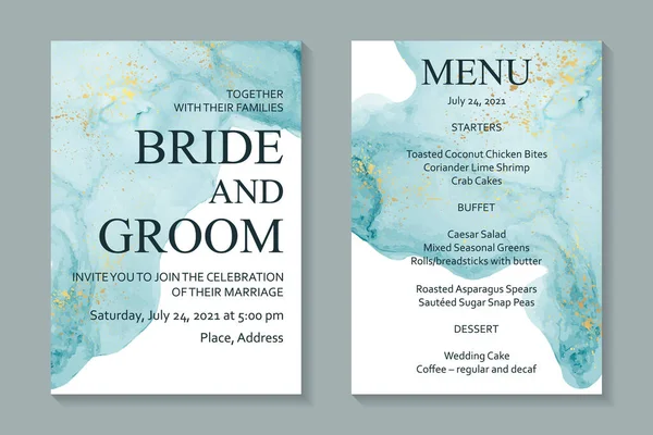 Σύγχρονη Αφηρημένη Πολυτέλεια Σχεδιασμό Πρόσκληση Γάμου Πρότυπα Κάρτα Για Χαιρετισμό — Διανυσματικό Αρχείο