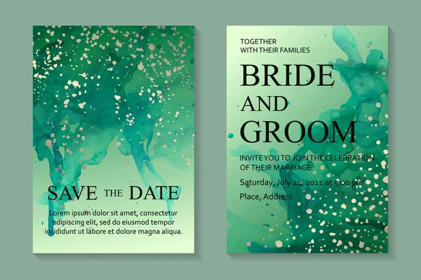 Σύγχρονη Αφηρημένη Πρόσκληση Γάμου Σχεδιασμό Πρότυπα Κάρτα Για Χαιρετισμό Γενεθλίων — Διανυσματικό Αρχείο