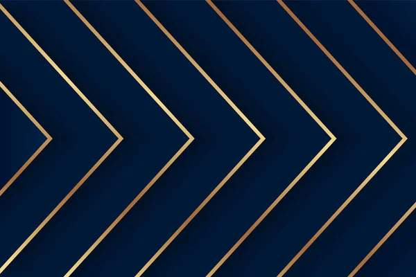 Современный Геометрический Шаблон Карты Роскоши Бизнеса Презентации Золотыми Линиями Темно — стоковый вектор