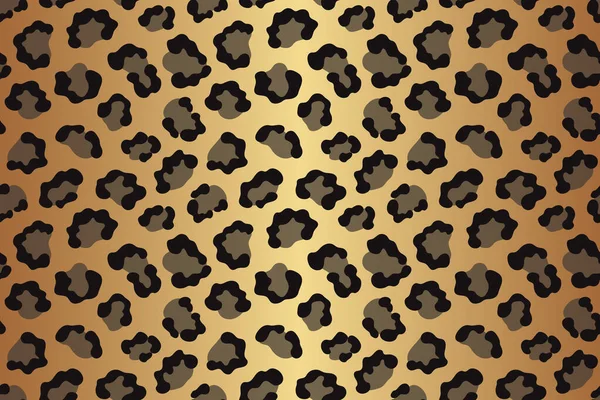 Fondo Vectorial Abstracto Con Manchas Leopardos Dorados Negros — Vector de stock