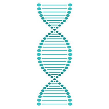Beyaz arkaplandaki DNA 'nın vektör görüntüsü.