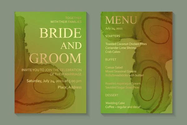 Σύγχρονη Αφηρημένη Πολυτέλεια Πρόσκληση Γάμου Σχεδιασμό Πρότυπα Κάρτα Για Χαιρετισμό — Διανυσματικό Αρχείο