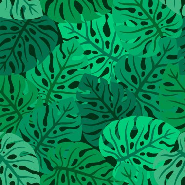 Yeşil yapraklı, pürüzsüz desen..