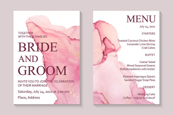 Sfondo Moderno Acquerello Elegante Design Carte Inviti Compleanno Matrimoni Menu — Vettoriale Stock