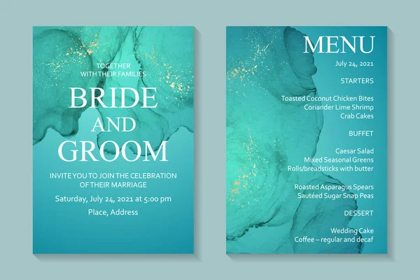 Σύγχρονο Φόντο Ακουαρέλα Κομψό Σχεδιασμό Καρτών Για Πρόσκληση Γενεθλίων Γάμου — Διανυσματικό Αρχείο