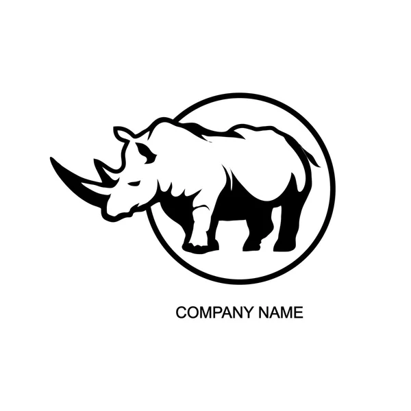 Black and white rhino logo Stock Vector Image by ©korniakovstockgmail