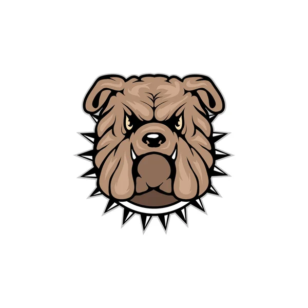 Kızgın bulldog logosu — Stok Vektör