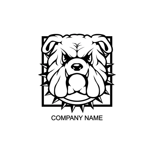 Logo bulldog arrabbiato — Vettoriale Stock