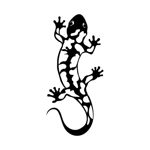 Logo salamander hitam dan putih - Stok Vektor