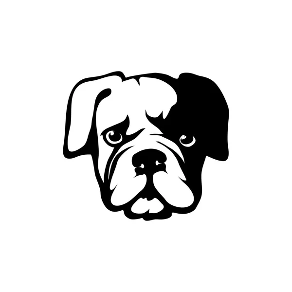 Bulldog feje logó — Stock Vector